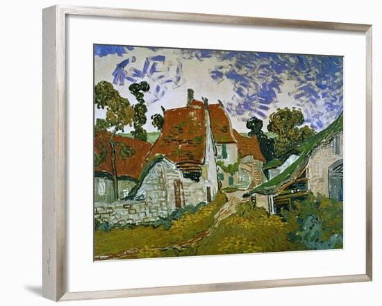 Street in Auvers (Les Toits Rouges), c.1890-Vincent van Gogh-Framed Premium Giclee Print