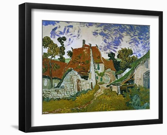 Street in Auvers (Les Toits Rouges), c.1890-Vincent van Gogh-Framed Giclee Print