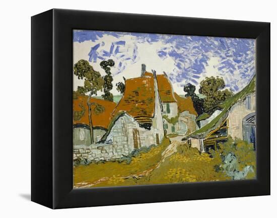 Street in Auvers-Sur-Oise-Vincent van Gogh-Framed Premier Image Canvas