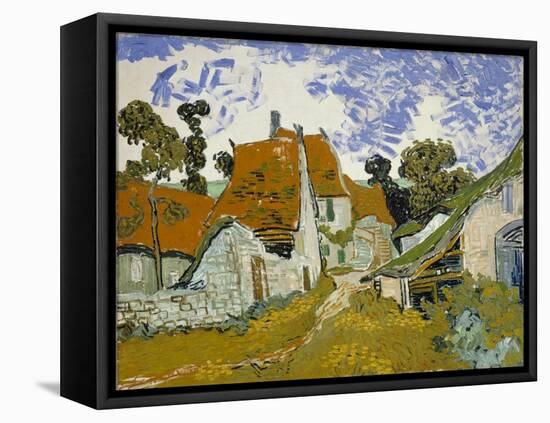 Street in Auvers-Sur-Oise-Vincent van Gogh-Framed Premier Image Canvas