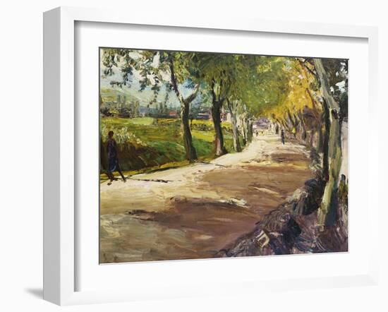 Street in Godramstein; Strasse Bei Godramstein-Max Slevogt-Framed Giclee Print