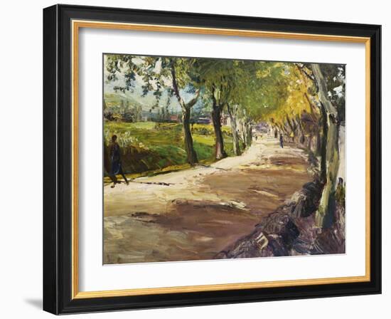 Street in Godramstein; Strasse Bei Godramstein-Max Slevogt-Framed Giclee Print