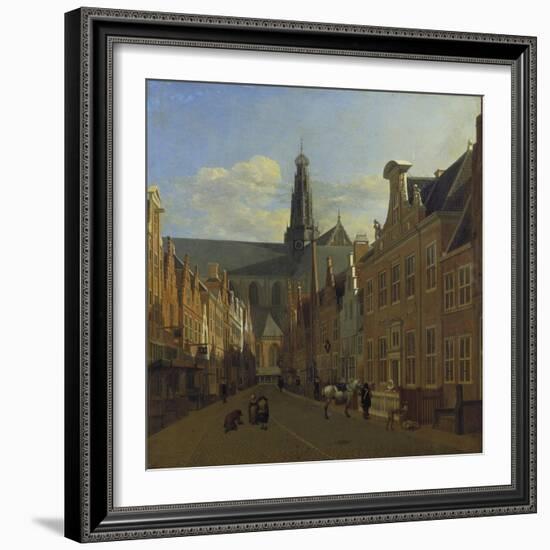 Street in Haarlem, C. 1680-Gerrit Adriaensz Berckheyde-Framed Giclee Print