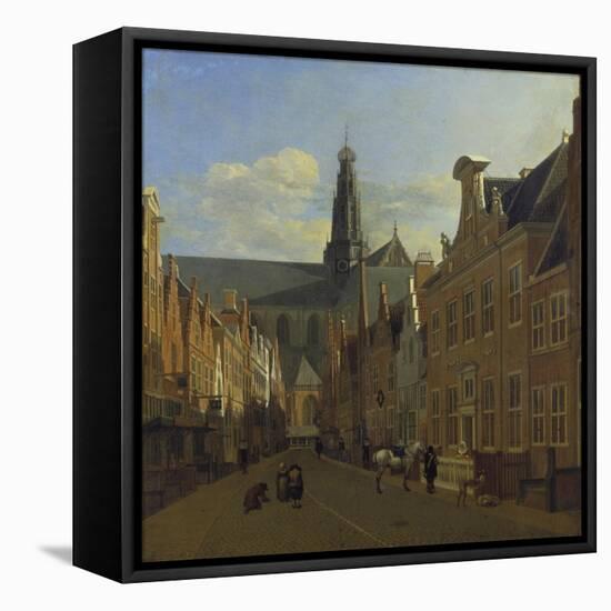 Street in Haarlem, C. 1680-Gerrit Adriaensz Berckheyde-Framed Premier Image Canvas