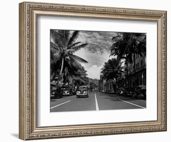 Street in Honolulu, Hawaii-null-Framed Photographic Print