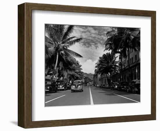 Street in Honolulu, Hawaii-null-Framed Photographic Print