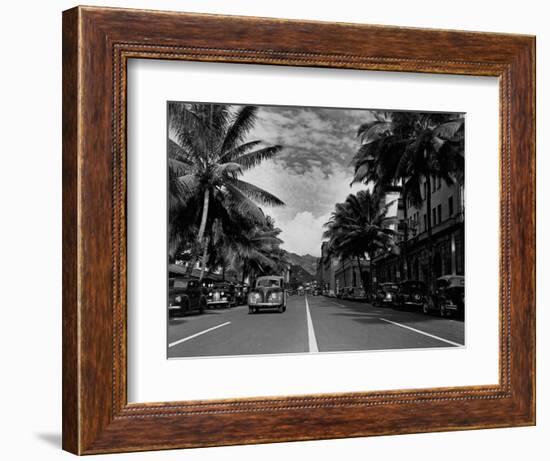 Street in Honolulu, Hawaii-null-Framed Photographic Print