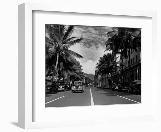 Street in Honolulu, Hawaii-null-Framed Photographic Print