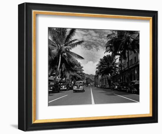 Street in Honolulu, Hawaii-null-Framed Photographic Print