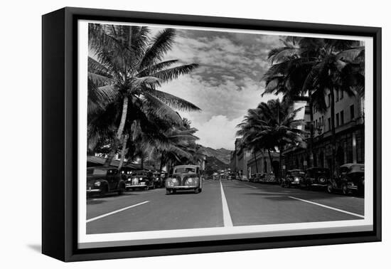 Street in Honolulu, Hawaii-Library of Congress-Framed Premier Image Canvas