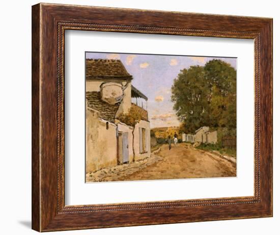 Street in Louveciennes (Rue De La Princesse), C.1873 (Oil on Canvas)-Alfred Sisley-Framed Giclee Print