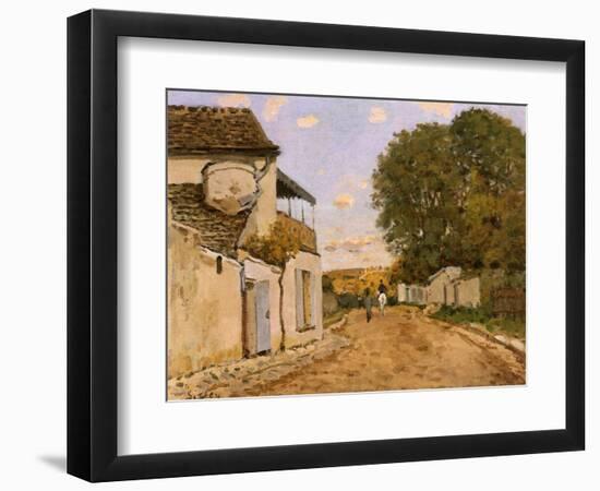 Street in Louveciennes (Rue De La Princesse), C.1873 (Oil on Canvas)-Alfred Sisley-Framed Giclee Print