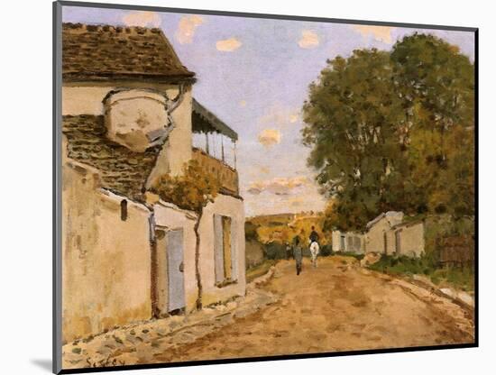 Street in Louveciennes (Rue De La Princesse), C.1873 (Oil on Canvas)-Alfred Sisley-Mounted Giclee Print