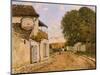 Street in Louveciennes (Rue De La Princesse), C.1873 (Oil on Canvas)-Alfred Sisley-Mounted Giclee Print