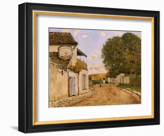 Street in Louveciennes (Rue De La Princesse), C.1873 (Oil on Canvas)-Alfred Sisley-Framed Giclee Print