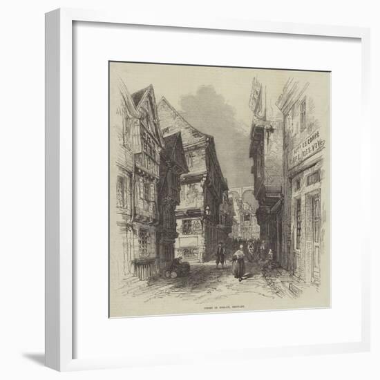 Street in Morlaix, Brittany-null-Framed Giclee Print