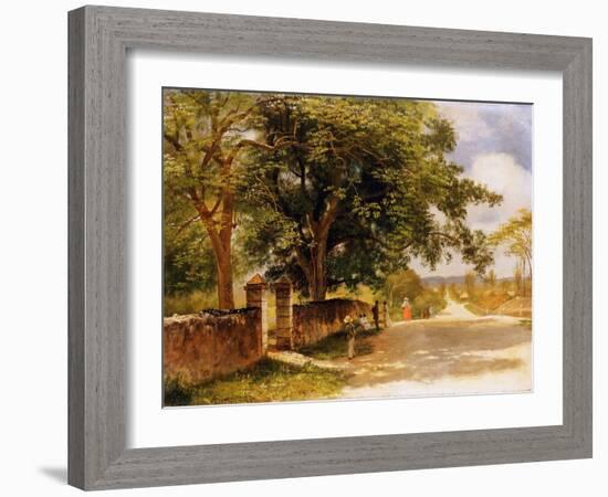 Street in Nassau. Ca. 1878-Albert Bierstadt-Framed Giclee Print