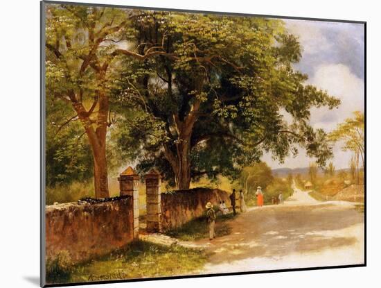 Street in Nassau. Ca. 1878-Albert Bierstadt-Mounted Giclee Print