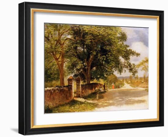Street in Nassau. Ca. 1878-Albert Bierstadt-Framed Giclee Print