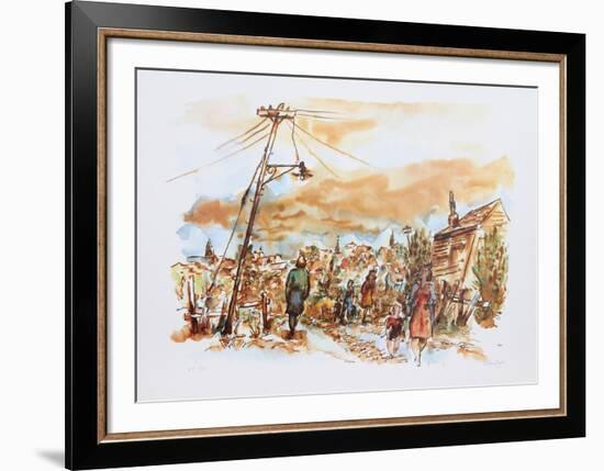 Street in New England-Chaim Gross-Framed Limited Edition