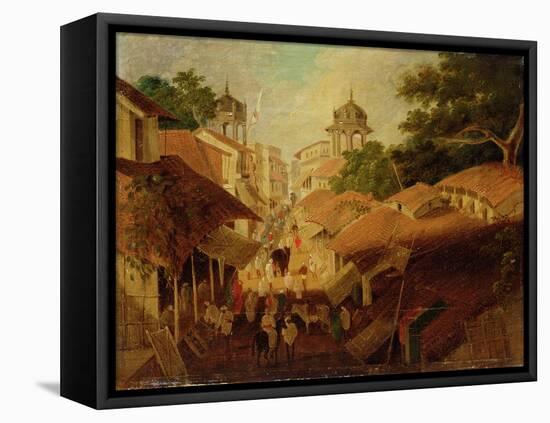 Street in Patna, c.1825-Charles D'oyly-Framed Premier Image Canvas