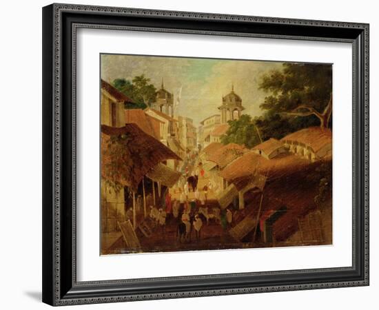 Street in Patna, c.1825-Charles D'oyly-Framed Giclee Print