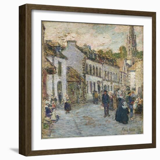 Street in Pont Aven, 1897-Frederick Childe Hassam-Framed Giclee Print