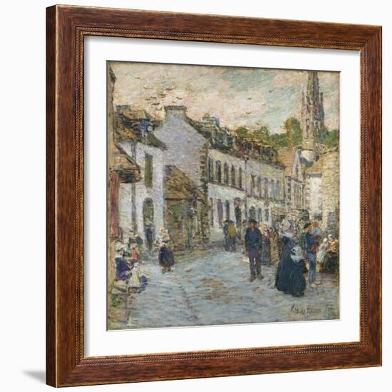 Street in Pont Aven, 1897-Frederick Childe Hassam-Framed Giclee Print