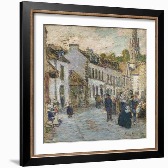 Street in Pont Aven, 1897-Frederick Childe Hassam-Framed Giclee Print