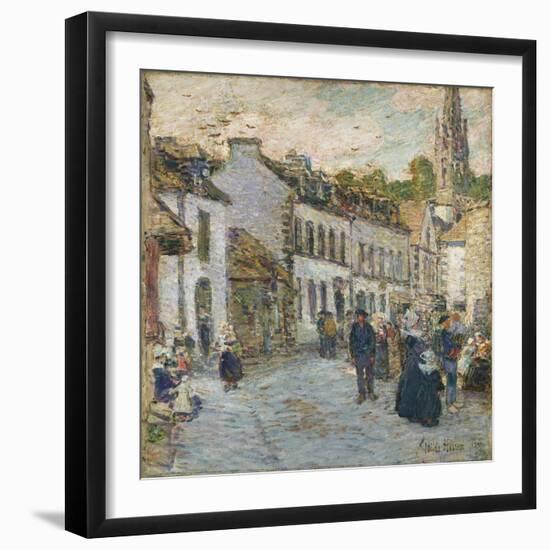 Street in Pont Aven, 1897-Frederick Childe Hassam-Framed Giclee Print