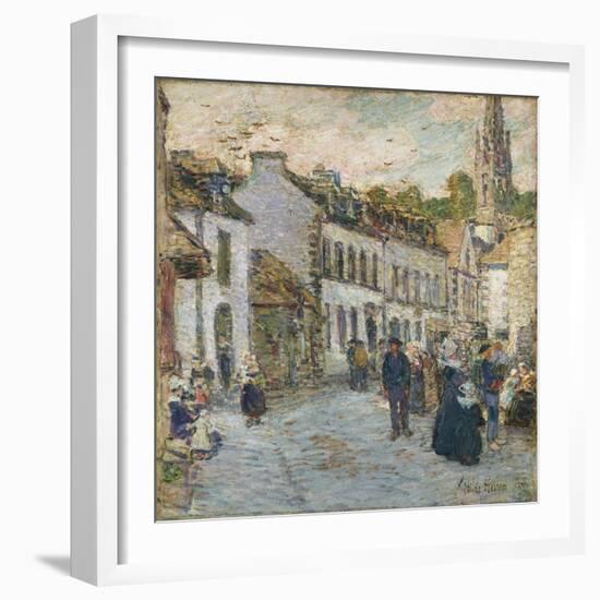 Street in Pont Aven, 1897-Frederick Childe Hassam-Framed Giclee Print