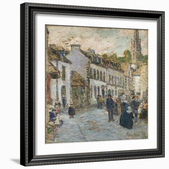 Street in Pont Aven, 1897-Frederick Childe Hassam-Framed Giclee Print