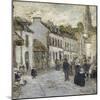 Street in Pont Aven in Evening-Childe Hassam-Mounted Giclee Print