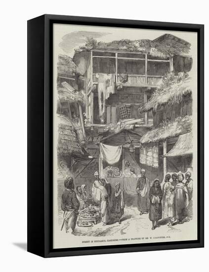 Street in Sirinagur, Cashmere-William Carpenter-Framed Premier Image Canvas