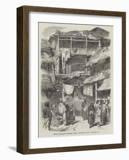 Street in Sirinagur, Cashmere-William Carpenter-Framed Giclee Print