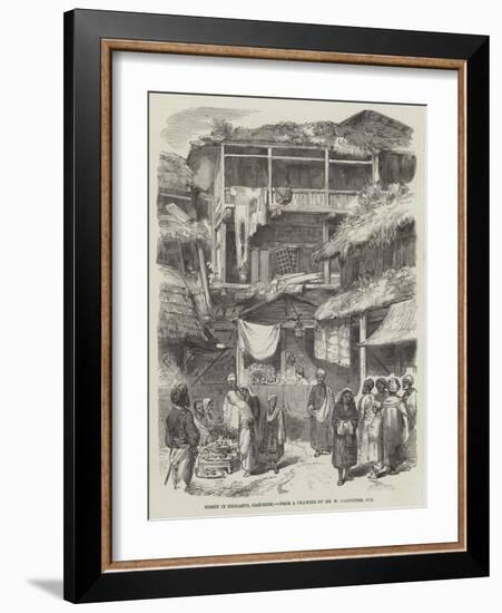 Street in Sirinagur, Cashmere-William Carpenter-Framed Giclee Print