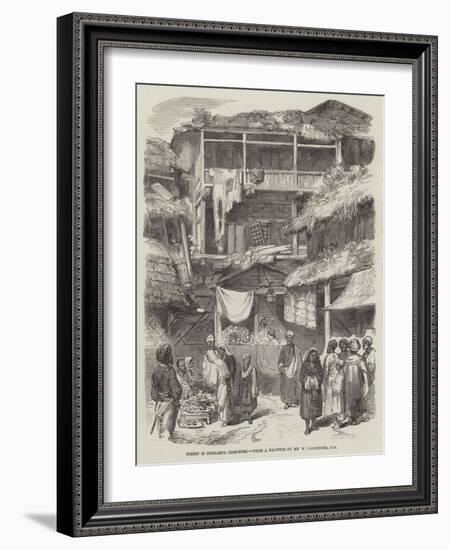 Street in Sirinagur, Cashmere-William Carpenter-Framed Giclee Print