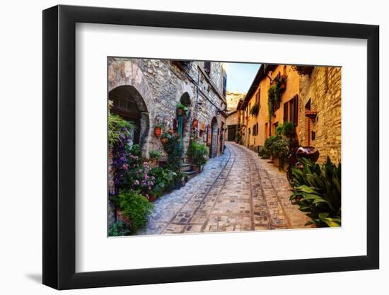 Street in Spello, Italy-Terry Eggers-Framed Photographic Print