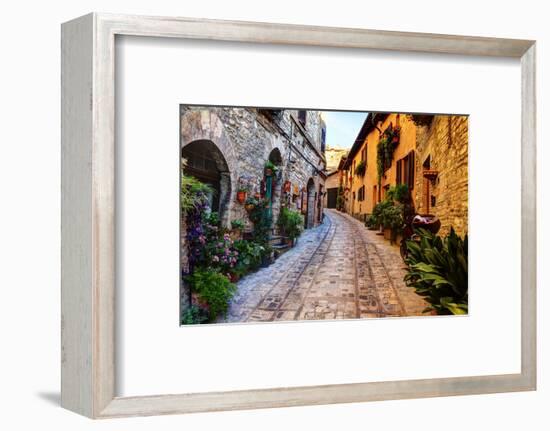Street in Spello, Italy-Terry Eggers-Framed Photographic Print