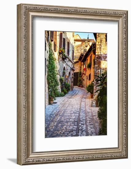 Street in Spello, Italy-Terry Eggers-Framed Photographic Print