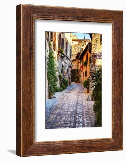 Street in Spello, Italy-Terry Eggers-Framed Photographic Print