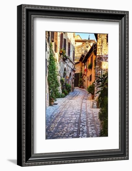 Street in Spello, Italy-Terry Eggers-Framed Photographic Print