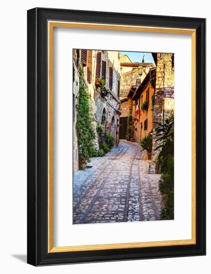 Street in Spello, Italy-Terry Eggers-Framed Photographic Print