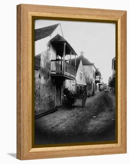 Street in St. Augustine, Florida-null-Framed Premier Image Canvas