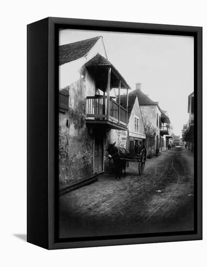 Street in St. Augustine, Florida-null-Framed Premier Image Canvas