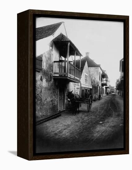 Street in St. Augustine, Florida-null-Framed Premier Image Canvas