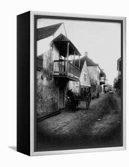 Street in St. Augustine, Florida-null-Framed Premier Image Canvas