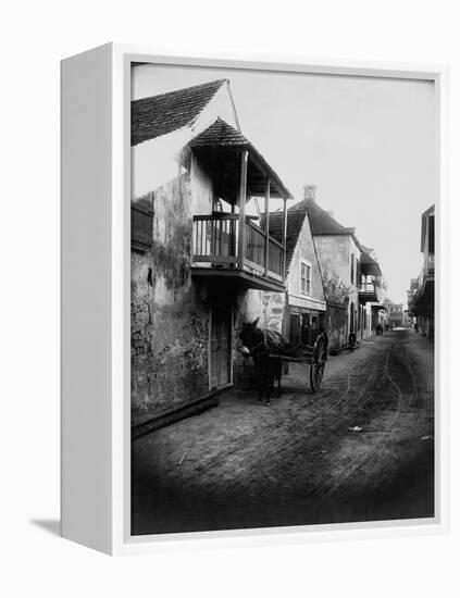 Street in St. Augustine, Florida-null-Framed Premier Image Canvas