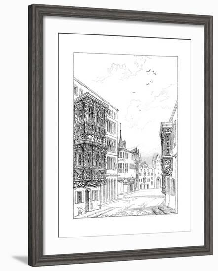 Street in St Gall, 1835--Framed Giclee Print