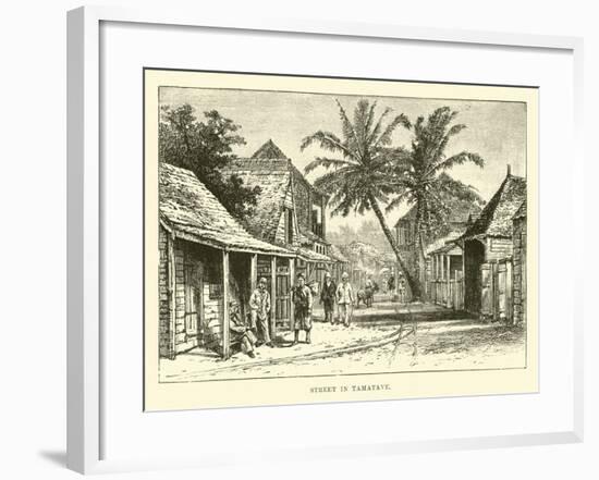 Street in Tamatave-null-Framed Giclee Print